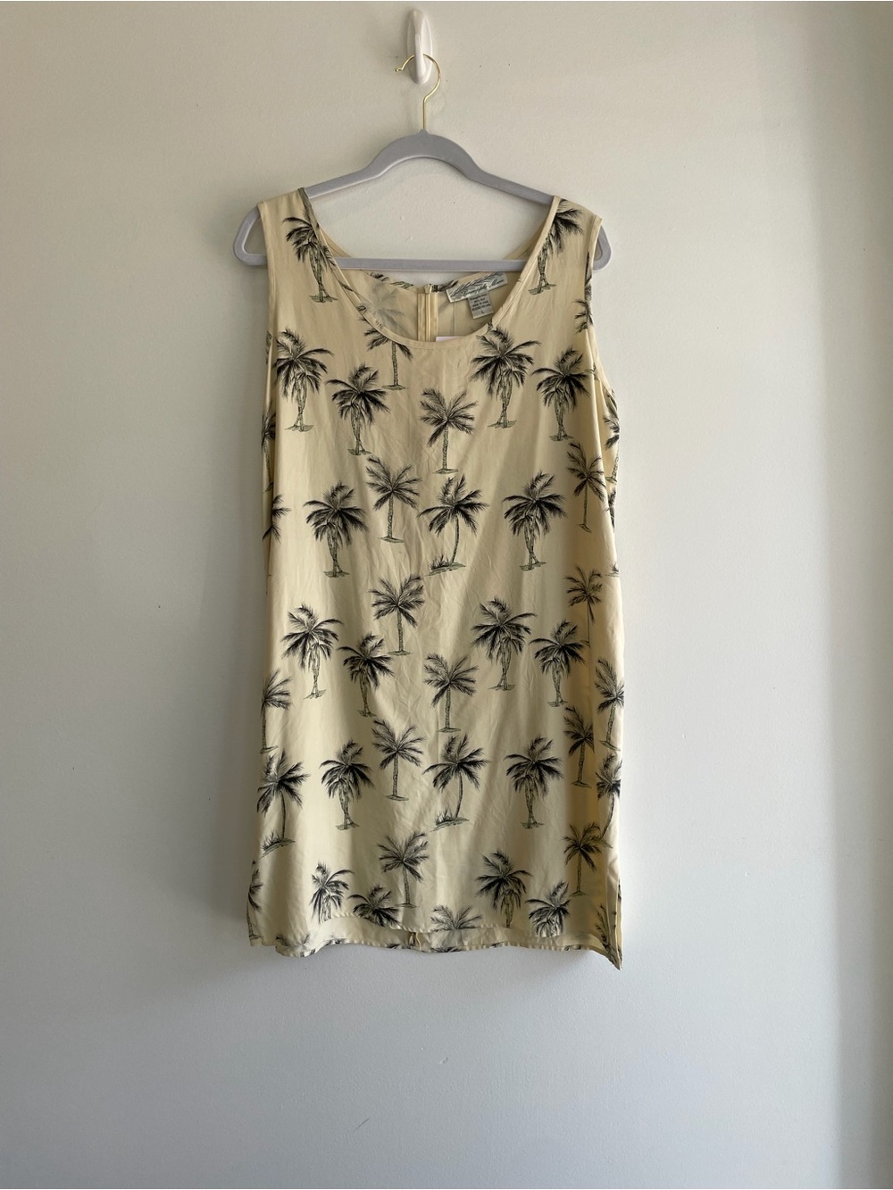 Pineapple Moon Hawaiian Sundress Silk Sleeveless Palm Print